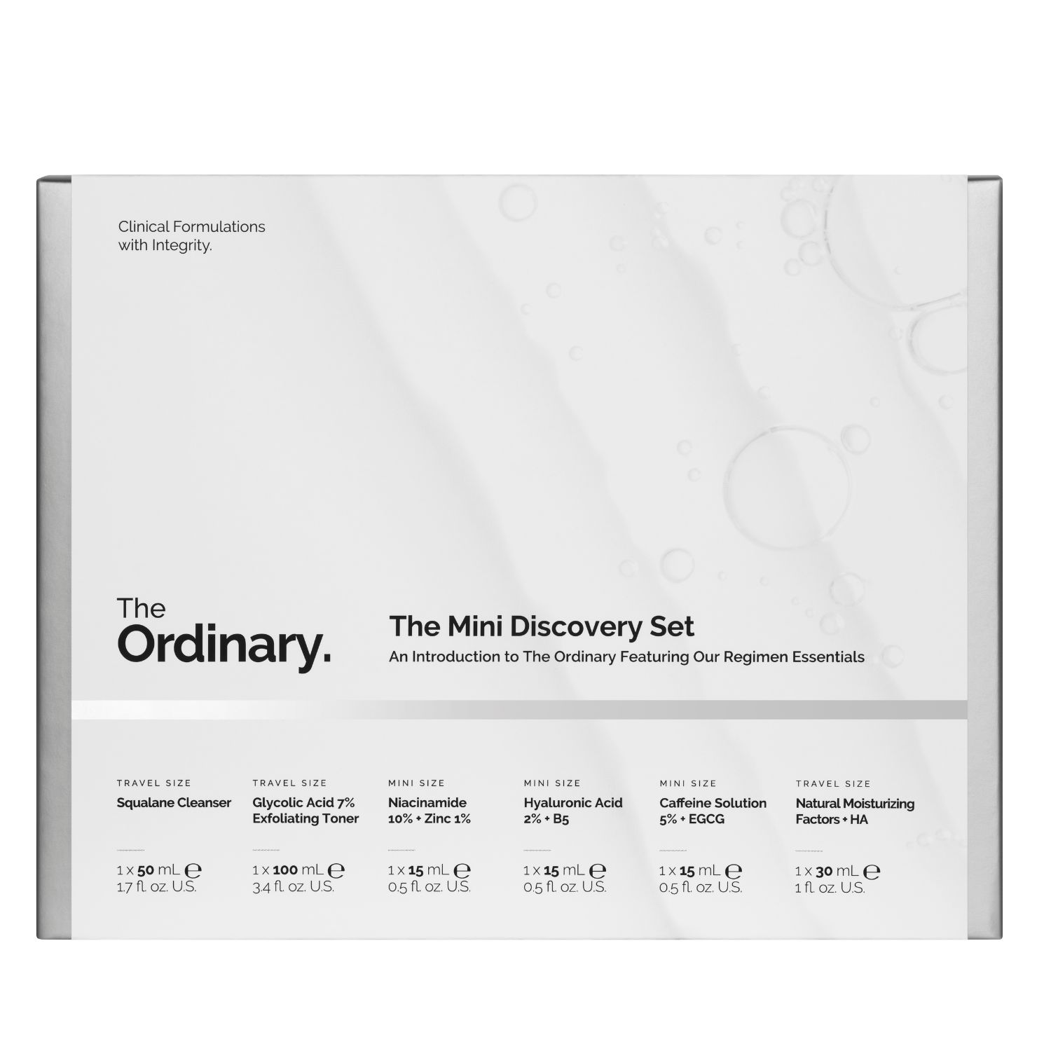 THE O. MINI DISCOVERY SET (SET DE PRODUCTOS ESENCIALES PARA CUIDADO DE LA PIEL)